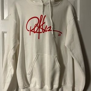 Reckless brand white hoodie